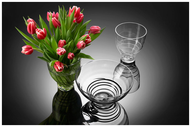 Reijmyre Glasbruk, vas, glas, skål, produktfoto